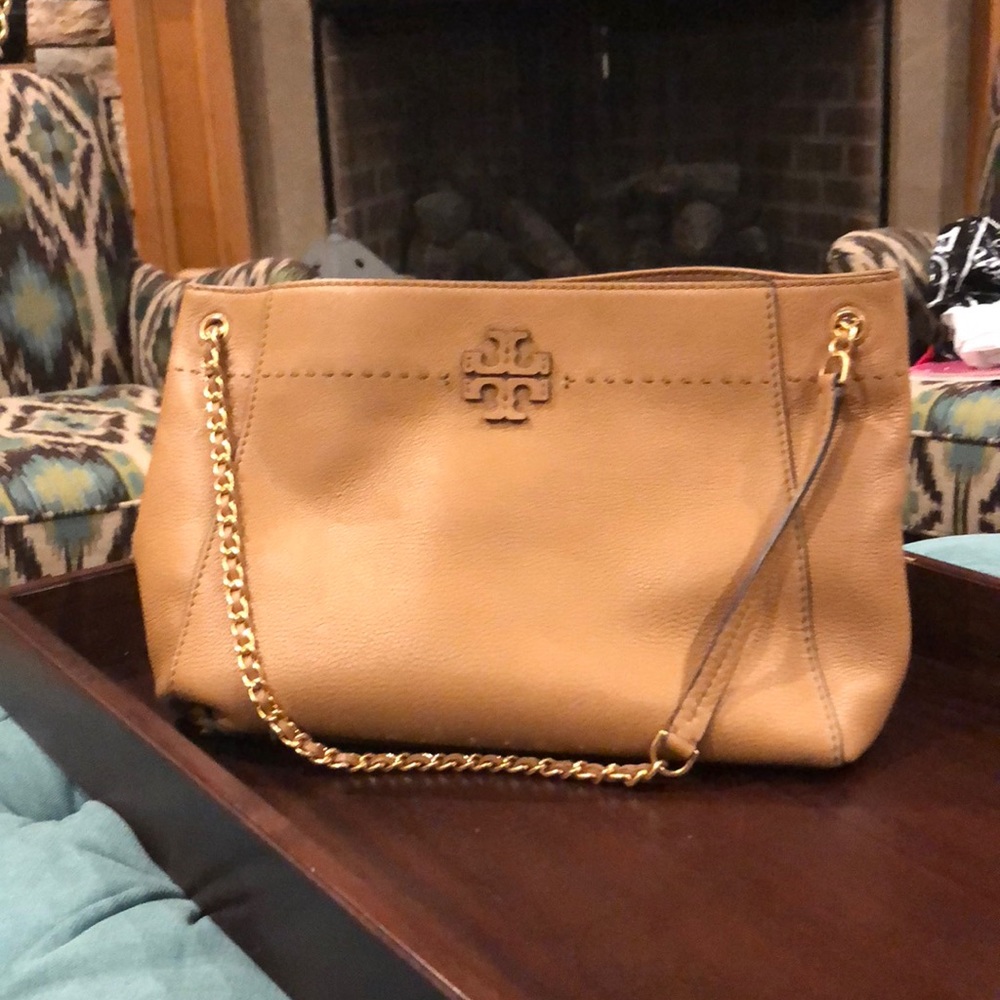 Tory Burch Camel tote.